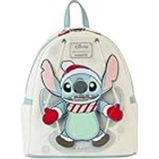 Loungefly Disney Stitch semester snöängel glitter mini ryggsäck, Vitt, One Size, Miniryggsäck