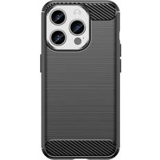 Hurtel Carbon pattern flexible case for iPhone 15 Pro Carbon Case black