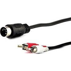 Kabler e+p B 25 RCA DIN 1.5 m Sort