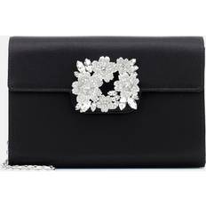 Satin Clutch tasker Roger Vivier Clutch RV Bouquet aus Satin Schwarz Einheitsgröße