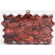 Cult Gaia Paloma Acetate Clutch Bag Brown