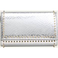 Damen Clutches Christian Louboutin Clutch Paloma aus Metallic-Leder Silber Einheitsgröße