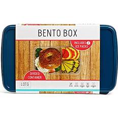 Kitchen Accessories Fit & Fresh LOTG + Fresh Bento Box Kit, Three-Compartment Lunch Container