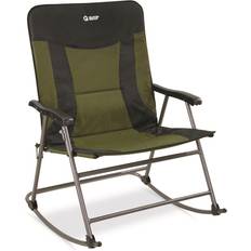 Camping & Outdoor Guide Gear Guide Gear XXL Oversized Rocking Camping Chair, Heavy-Duty 600 lb Capacity Portable Folding Outdoor Camp Rocker Chairs for Adults, Green/Black