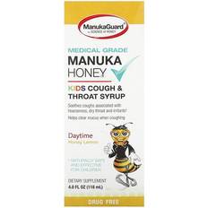 ManukaGuard, Manuka Honey, Kids Cough & Throat Syrup, Daytime, Honey Lemon, 4