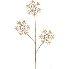 Yellow Interior Details Melrose Set 6 Snowflake Christmas Artificial Sprays