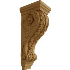 Moulding & Millwork Ekena Millwork 6 W 18 H Extra Large Acanthus Wood Corbel Alder