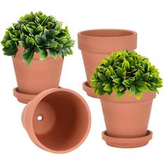 Pots, Plants & Cultivation 6 Inch Clay Pot for Plant with Saucer