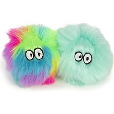 SmartyKat SmartyKat Count Fuzzy Friends Plush Catnip Ball Rainbow/Turquoise, 2 Count