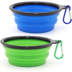 Slson collapsible dog bowl, 2 pack collapsible dog water