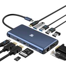 Computer Accessories Tiergrade USB C Hub USB-C Docking Station 12 Dock