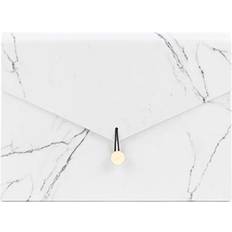 U Brands White Marble 13 Pocket Expandable File Folder 3519U