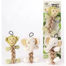 Petique Mini Tough Hemp Monkey & Elephant Plush Dog 2