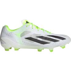 Adidas Textile Soccer Shoes Adidas X Crazyfast + FG - Cloud White/Core Black/Lucid Lemon