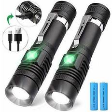 Frontgate LED Flashlight, Super Bright Powerful USB Rechargeable Torch
