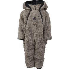 Jenter Fleecedresser Lindberg Baby Muddus Pile Windfleece Overall - Greige