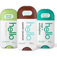 Hello Deodorant Variety Pack Sweet Coconut, Fresh Citrus, White Sage