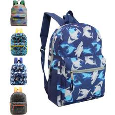 Bags 24 Pack 15 Inch Printed Bulk Backpacks in 3 Assorted Styles Case of Wholesale Bookbags Assorted 1