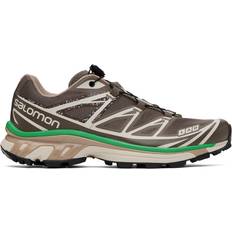 Fast Lacing System Sneakers Salomon XT-6 Mindful - Falcon/Almond Milk/Bright Green