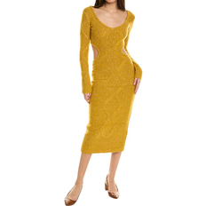 Geel - Midi-jurk Jurken Staud Eleanor Sweater Dress - Yellow