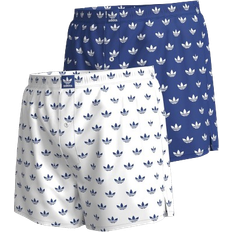 Adidas Intimo maschile Adidas Men's Originals Comfort Cotton Boxer Briefs 2-pack - Blue/White