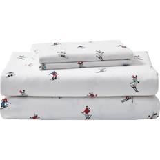 Eddie Bauer Flannel Bed Sheet White (259.1x238.8cm)