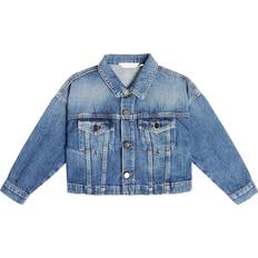 Palm Angels Kids Cropped Denim Jacket - Blue Rose Qu