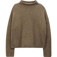 Mika yak funnelneck Filippa K Mika Yak Funnelneck Sweater - Dark Taupe Melange