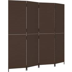 Marron Paravents vidaXL 4 panels Brown Paravent 196x180cm