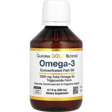California Gold Nutrition Norwegian Extra Strength Omega 3 Fish Oil Lemon 200ml