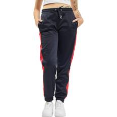 Urban Classics Maternity Track Pants - Navy Blue/Electric Red