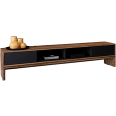 Walnuts TV Benches Ebern Designs Larksville Walnut/Black TV Bench 190x45cm