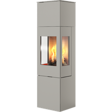 Gassovner Rais Nexo 160 Nickel with Side Glass/Steel Door