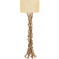 Wood Floor Lamps & Ground Lighting Deco 79 Rustic Beige Floor Lamp 61.5"