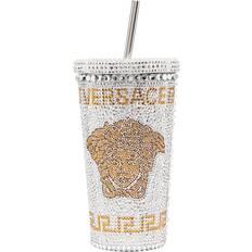 Metal Kitchen Accessories Versace Crystal Medusa Travel Cup White Travel Mug