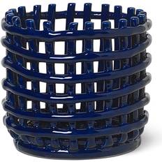 Ferm Living Braided Blue Basket 16cm 16cm