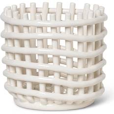 Ferm Living Braided Off White Basket 16cm 16cm