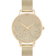 Relojes Olivia Burton Analógico para Mujeres de Cuarzo con Correa en Oro OB16MB37