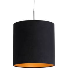 Lamper QAZQA Hængelampe velourskærm Combi Pendel ∅ 40cm