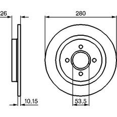 Pièces de véhicule Bosch Disque De Frein 2M5V2A315AB 10.2 mm 4 108 mm