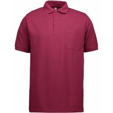 Rød Polotrøjer ID Identity Poloshirt pro wear bordeaux