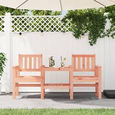 with Table 2-Seater Solid Wood Douglas