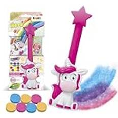 Sassier Unicorn Wand med Baddroppar Badleksak för att lära sig Färger, Badbomber med Badfärger, Jordgubbsdoft