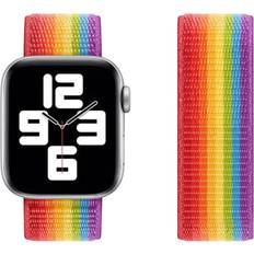 Lippa Apple Watch LGBT+ nylonrem 38/40/41, Regnbuefarver