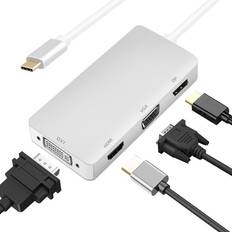 Helos dockingstation, usb 3.1 type-c st./dp/hdmi/dvi/vga bu, premium