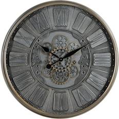 Iron Wall Clocks BigBuy Home Grey Crystal Iron 69,5 Wall Clock