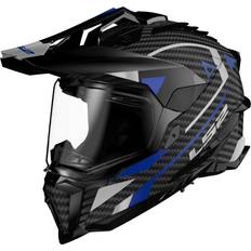 LS2 MX701 Explorer Carbon Adventurehjälm Adventure Blå