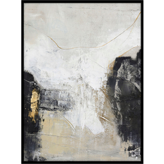 Billeder Malerifabrikken Originalt Maleri White Noir Med Ramme 90 x 120 Billede
