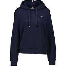 Clothing Tommy Hilfiger Damen Hoodie Logo mit Kapuze, Blau Desert Sky