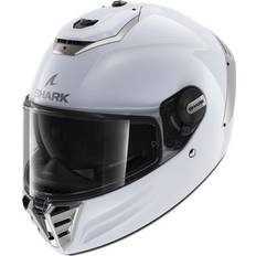 Motorradausrüstung Shark SPARTAN RS BLANK Integralhelm weiss-silber